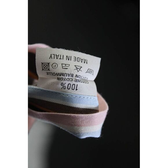 Etro Mens Pink Multicolor Striped Long Sleeve Button Down Dress Shirt Size 42 - Picture 5 of 5